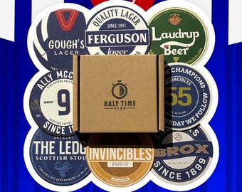 Rangers Football Beer Mats – Coasters Gift Set for Rangers Fans | Football Fan Gift | Beer Lover Present | RFC
