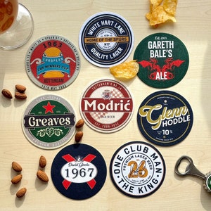 Tottenham Football Beer Mat Coasters - The Perfect Gift or Present For Any Tottenham Fan