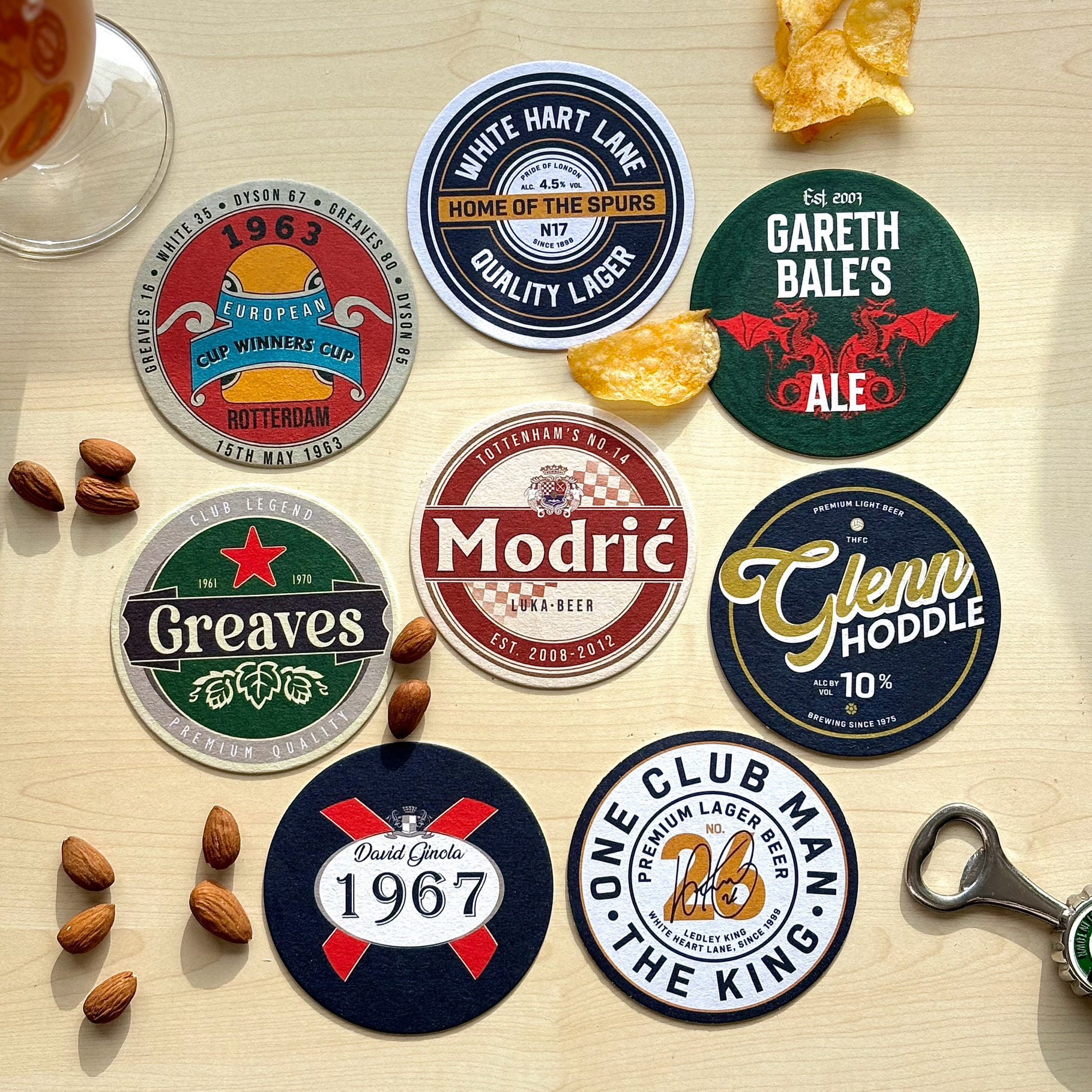 Tottenham Football Beer Mat Coasters the Perfect Gift or Present for