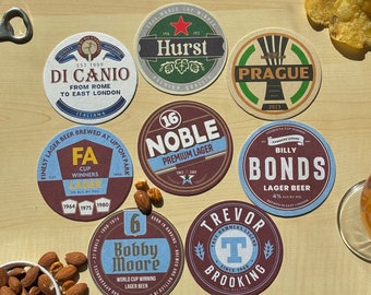 West Ham Football Beer Mat Coasters Perfect Gift or Present For Any Hammers Fan