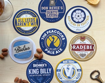 Leeds United Football Beer Mat Coasters - The Perfect Gift or Present For Any Leeds Fan