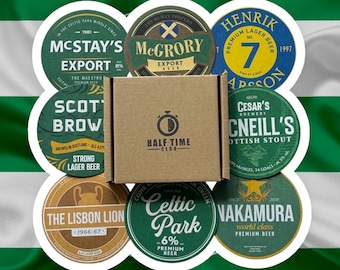 Celtic Football Beer Mats – Coasters Gift Set for Celtic Fans | Football Fan Gift | Beer Lover Present | CFC