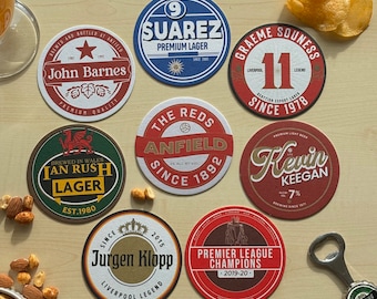 Liverpool Football Beer Mat Coasters 2nd Edition - The Perfect Gift or Present For Any Liverpool Fan