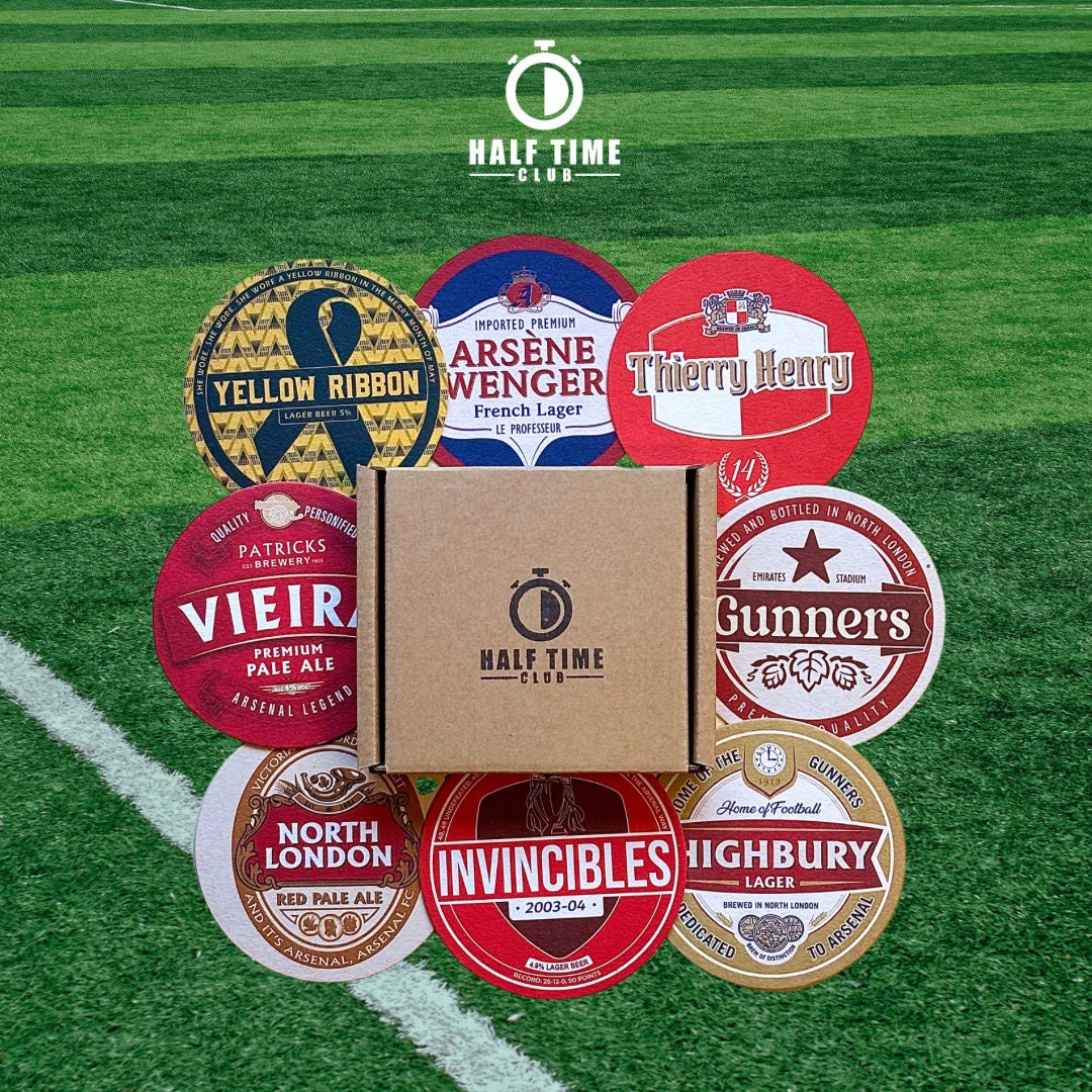 Arsenal Football Beer Mats – Coasters Gift Set for Arsenal Fans | 1st ...
