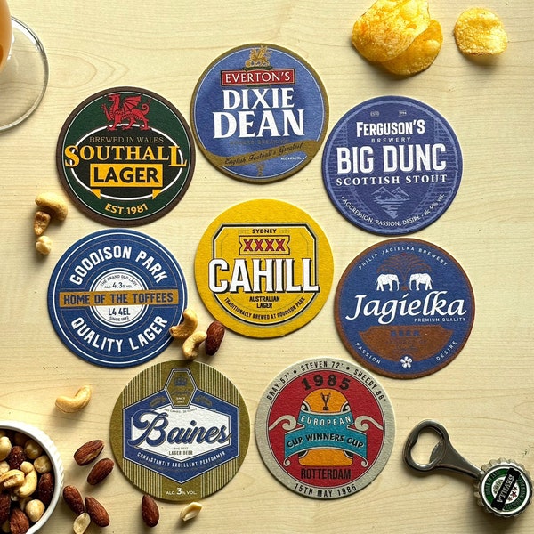 Everton Football Beer Mat Coasters - The Perfect Gift or Present For Any Everton Fan