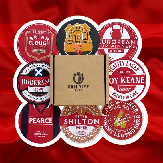 Nottingham Forest Beer Mats – Coasters Gift Set for Forest Fans | Football Fan Gift | NFFC | Home or Garden Bar Accessory | Gift For Him