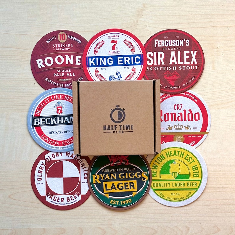 Manchester United Football Beer Mat Coasters Perfect Gift or Present For Any Man U Fan image 2