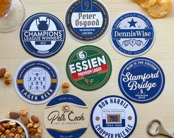 Chelsea Football Beer Mat Coasters 2nd Edition - The Perfect Gift or Present For Any Chelsea Fan