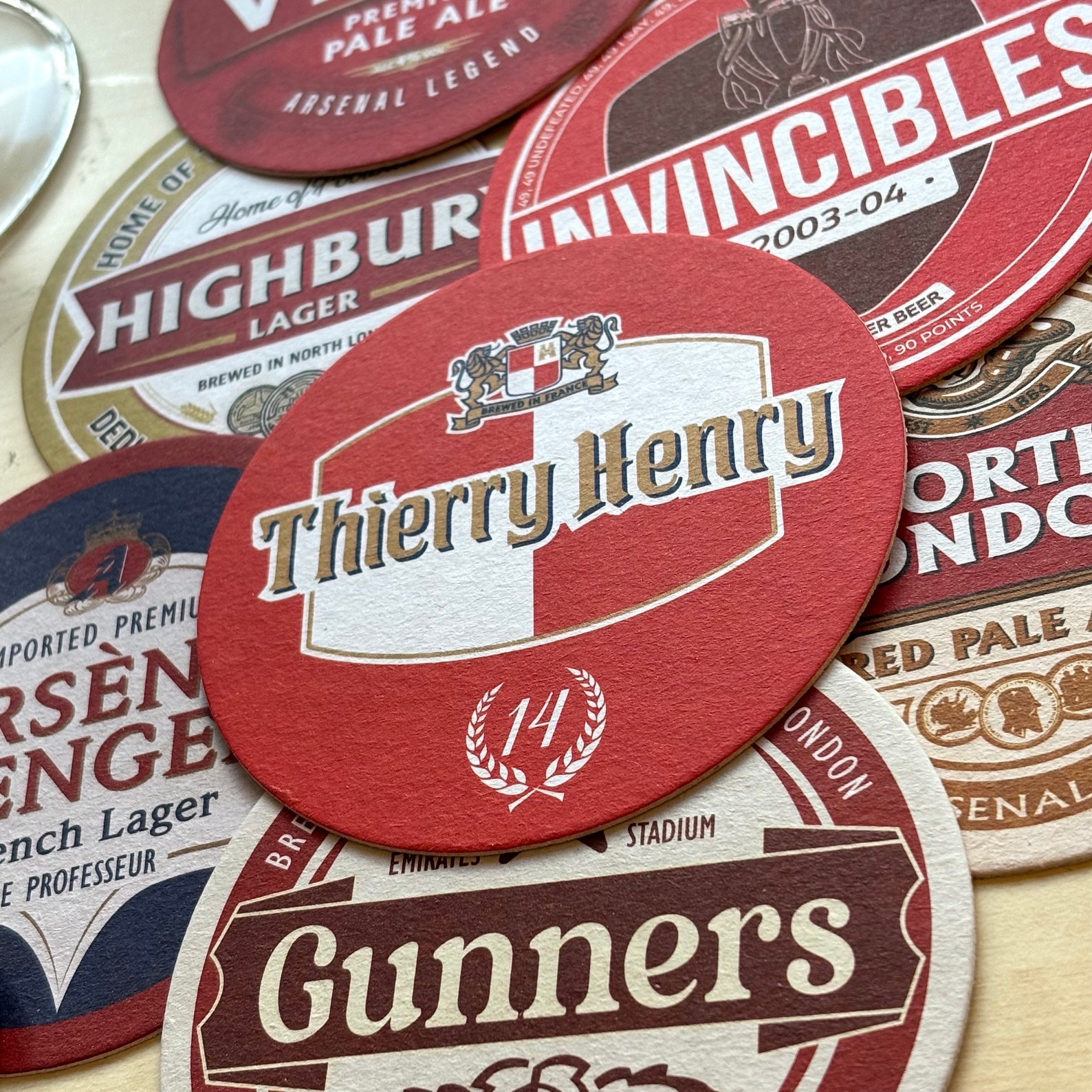 Arsenal Football Beer Mats – Coasters Gift Set for Arsenal Fans | 1st ...