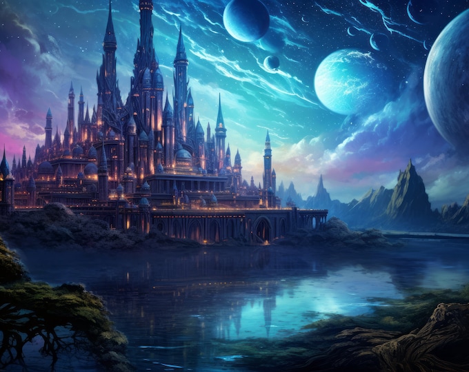56x Alien planet backdrops - mystical worlds