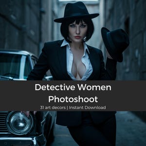 Detective Women | NSFW-collection sexy AI-models | 18+ | 43 images | Sexy girls | Brunette | Inspector | Blonde | Alluring | Decor