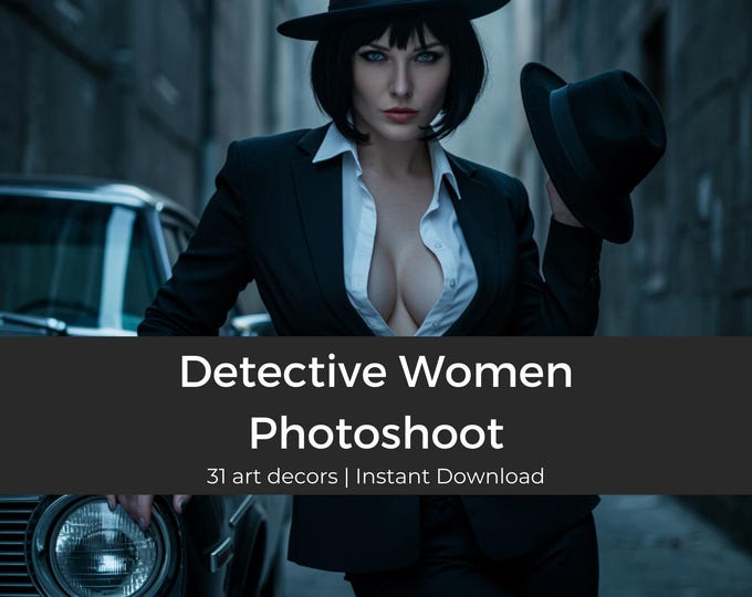 Detective Women | NSFW-collection sexy AI-models | 18+ | 43 images | Sexy girls | Brunette | Inspector | Blonde | Alluring | Decor