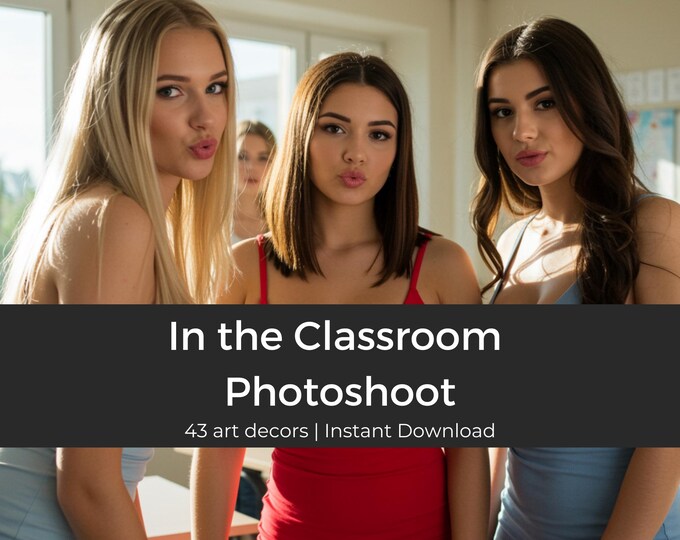 In the Classroom | NSFW-collection | sexy AI-models | 18+ | 43 images| Sexy girls | Brunette| Teacher | Students | Blonde | Alluring | Deco