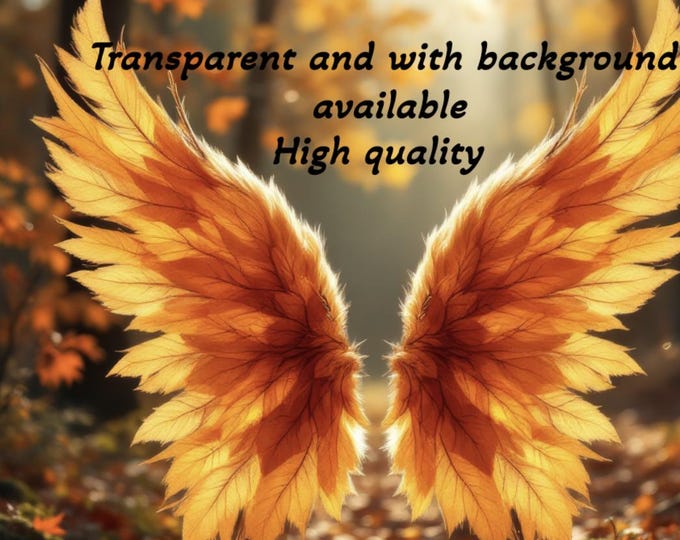 9x Autumn Wings PNG Digital Download, Fall Butterfly Clipart, Nature Clip Art, Transparent Background, Scrapbooking Supplies