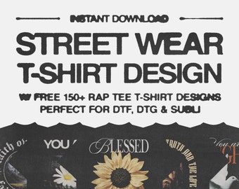 May include: A collection of graphic designs for t-shirts featuring various phrases and images, including "You're Blessed" with a sunflower, "Truth and the Life" with a skull, and "You are GF" with a dove. The designs are perfect for creating unique and stylish streetwear apparel.