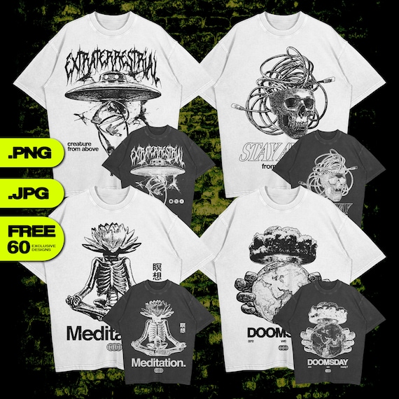 Streatwear Tshirt Design Free Random Rap Tee Designs, Urban Streetwear Style Design, Perfect for DTF, DTG, Silkscreen, Instant Download