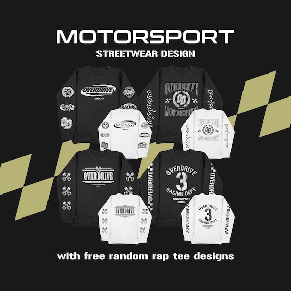 Motorsport Streetwear Design, Racing Design, Motorsport Design, 90s Tshirt Design, Modern Design, Urban Tshirt Design, DTF, DTG, Subli, Etc