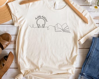 Camiseta para Amantes de Audiolivros: Camiseta para Clube de Leitura de Romance Fantástico, Camiseta para Audiolivros, Presente para Amantes de Audiolivros, Camiseta para Livros de Romance
