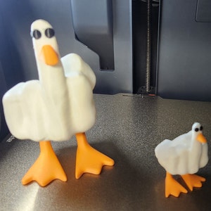 The Duck-You, 3D Printed Figurine, Middle finger statue