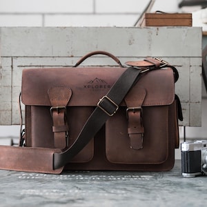 Personalized Leather Camera Bag, Handmade Camera Bag, Camera Leather Case, DSLR Bag, Photography Travel Gear, Gift For Photographers.