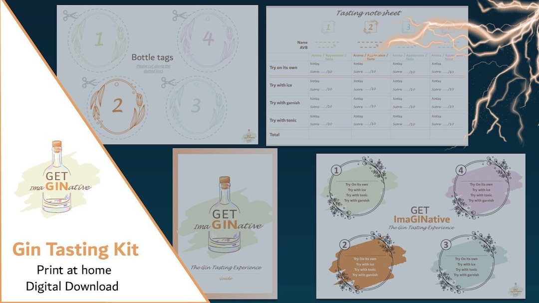 Ultimate Gin Tasting Printable Kit With Guide to Hosting / Etsy