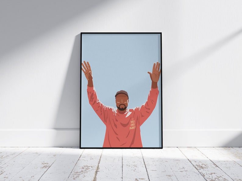 Kanye West Art Poster Modern Music Icon Wall Decor Customizable Hip-Hop Art Print zdjęcie 3