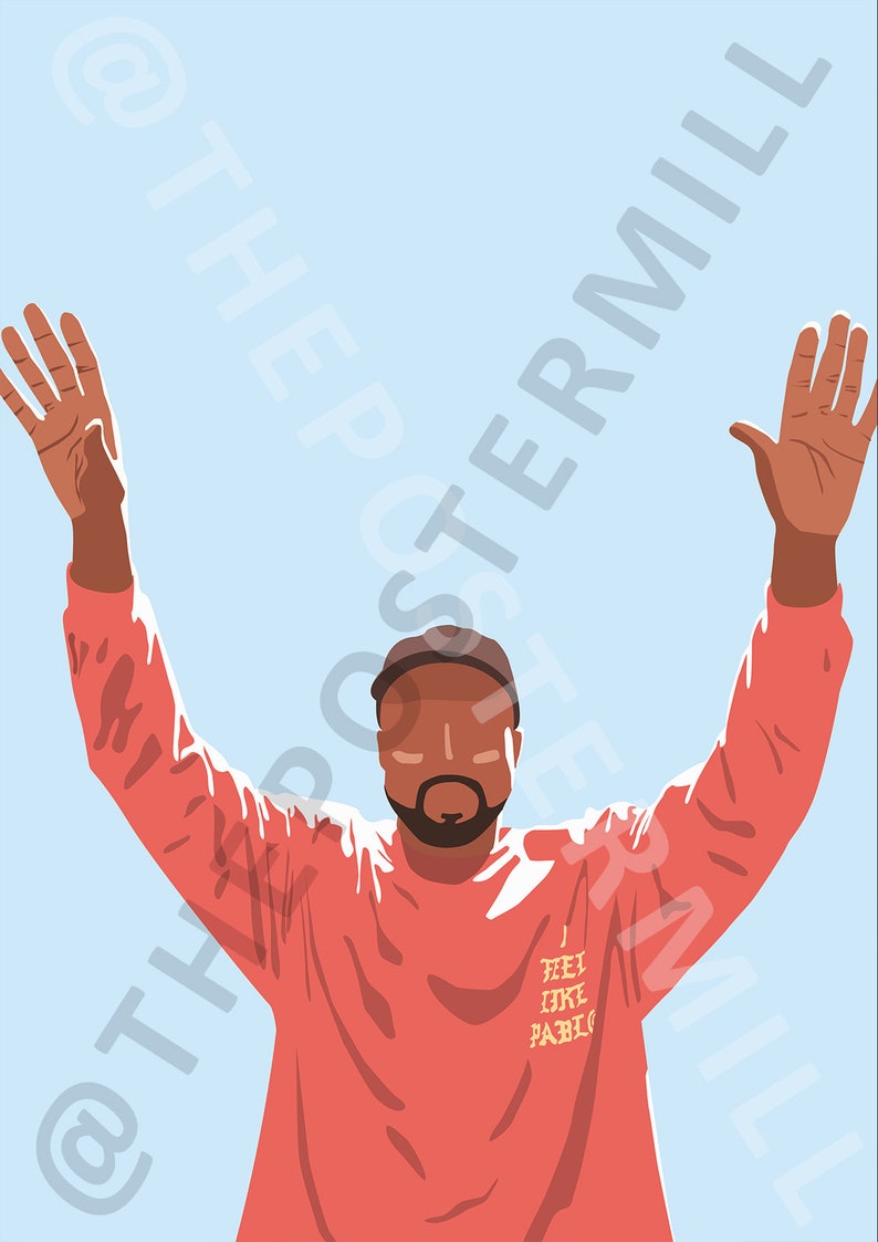 Kanye West Art Poster Modern Music Icon Wall Decor Customizable Hip-Hop Art Print zdjęcie 4