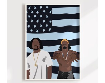 Outkast 'Stankonia' Album Cover Art Poster - Hip-Hop Music Icon Wall Decor - Customizable Rap Art Print