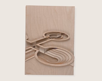 Barbican Lake, plywood relief