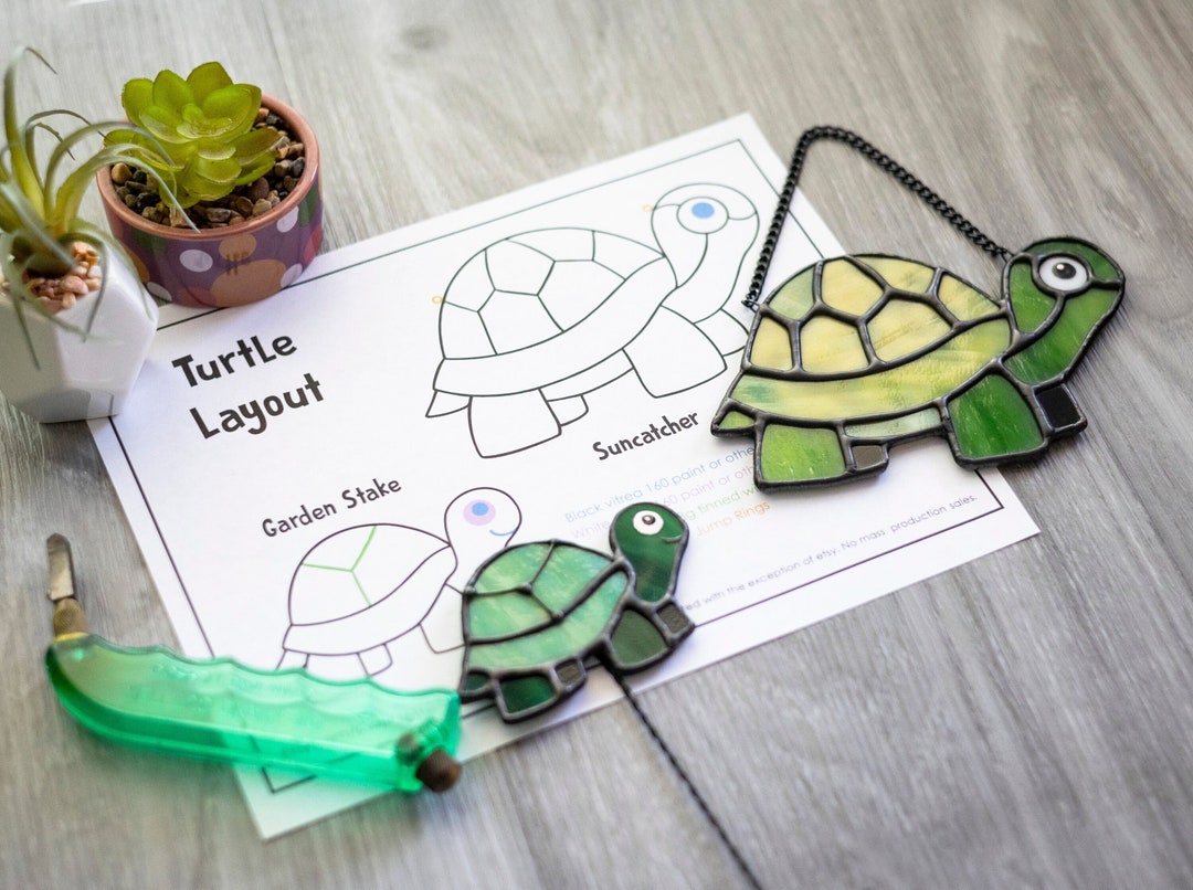 Pattern-turtle Suncatcher and Garden Stake - Etsy