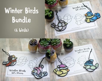 Pattern- Winter Birds Bundle (6 birds)