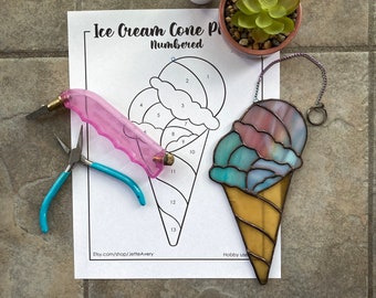 Pattern- Ice Cream Cone Suncatcher