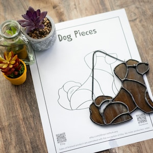 Pattern-Dog Stained Glass Suncatcher