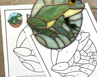 Pattern- Stained Glass Frog Suncatcher