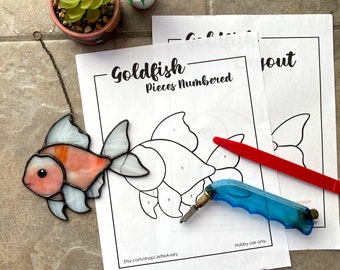 Pattern- Goldfish Stained Glass Suncatcher