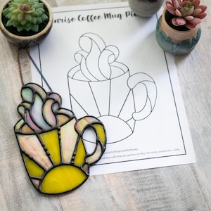Pattern-Sunrise Coffee Mug Stained Glass Suncatcher