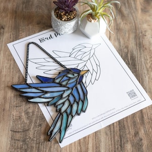 Pattern- Bird Stained Glass Suncatcher