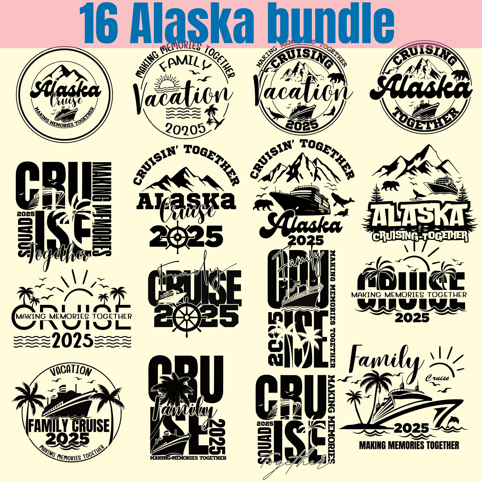 Alaska Cruise 2025 SVG Bundle: Family Vacation Clipart (Digital Download