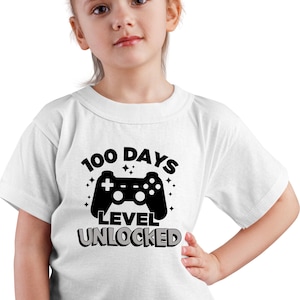 100 Days of School SVG: Funny &#39;Level Unlocked&#39; Design (Digital Download)
