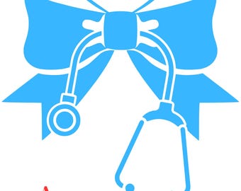 Blue Nurse Bow Svg Png, Nurse Coquette png, Nurse png ,Nurse Sublimation, Toile Nurse Bow png, Nurse Bow Png, Nurse Ribbon png