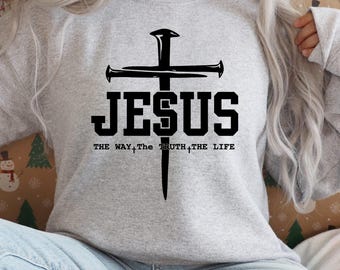 Jesus SVG PNG : Christian Cross Design for Shirt, Mug (Digital Download)
