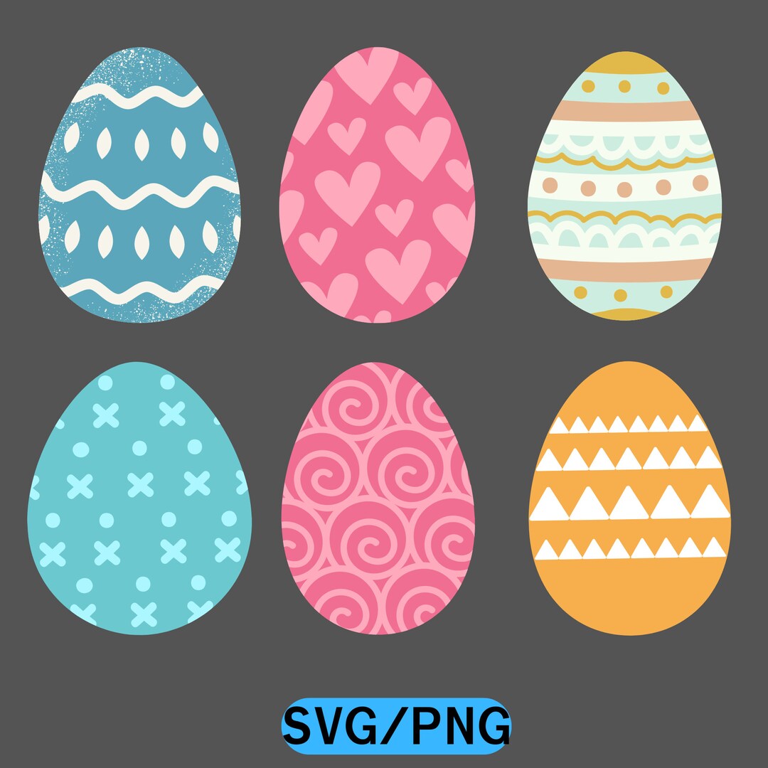 Easter Egg Svg Bundle.easter Egg Colorful, Easter Egg PNG Bundle ...
