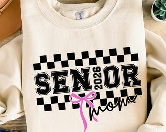 Senior Mom 2026 SVG: Coquette Bow Design (Digital Download)