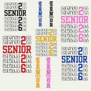 Senior 2026 Graduation Design: PNG, Sublimation, Shirt Graphic (Digital Download)