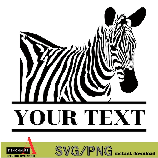 Zebra Print Svg, Zebra Stripes, Zebra split monogram, Animal Print Pattern. Cut File Cricut, Png Vector, Stencil, Vinyl.