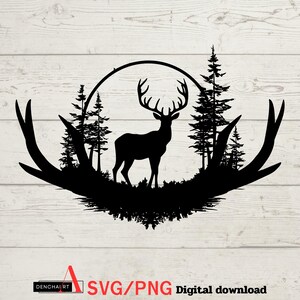 detallado Cabeza de ciervo SVG, Venado cola blanca SVG, Descarga digital Big Buck, Caza de ciervos, Caza SVG, Buck SVG, Temporada de ciervos, Diseño de caza