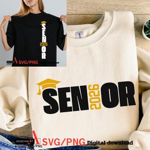 Senior 2026 SVG: Graduation Cap Design (Digital Download, PNG, SVG