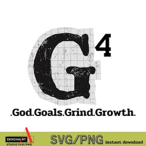 Dieu buts Grind croissance SVG, petite entreprise, svg chrétien, Écriture sainte, svg religieux, png, dxf, fichier de coupe