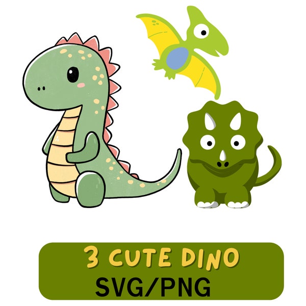 Cute Dinosaur Svg, Cute T-rex svg, Dinosaur Birthday Party Svg ,Cute Dinosaur Clipart, Dino Theme Svg, Dino Svg, Dino Clipart,kids svg
