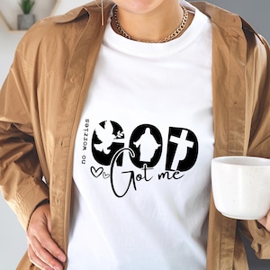 Unafraid/God Got Me Svg Png, Christian quotes, Love for God, Faith Based, Spiritual, Uplifting & Inspirational, No Fear, Front Back Design